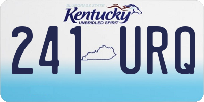 KY license plate 241URQ