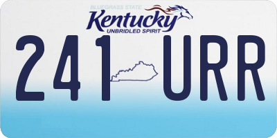 KY license plate 241URR