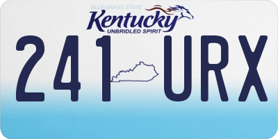 KY license plate 241URX