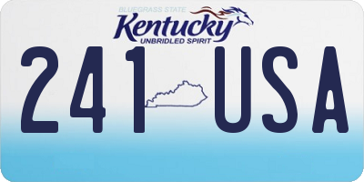 KY license plate 241USA