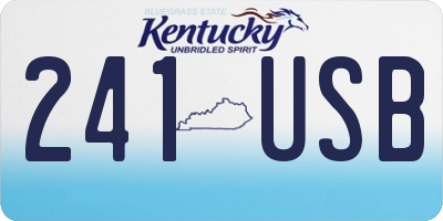 KY license plate 241USB