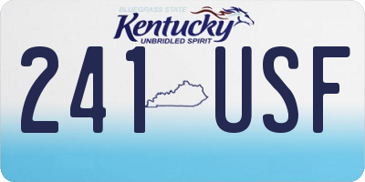KY license plate 241USF