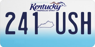 KY license plate 241USH