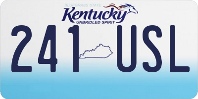 KY license plate 241USL