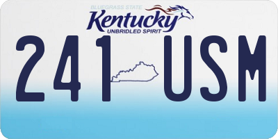 KY license plate 241USM
