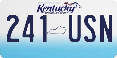 KY license plate 241USN