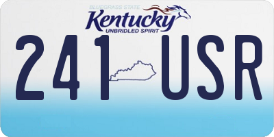 KY license plate 241USR