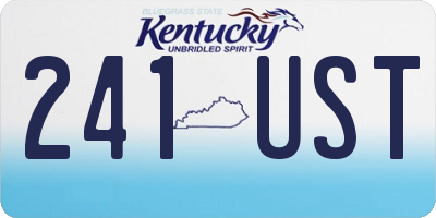 KY license plate 241UST