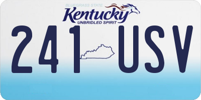 KY license plate 241USV