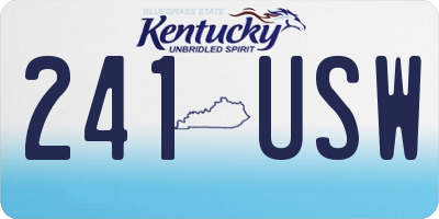 KY license plate 241USW