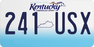 KY license plate 241USX