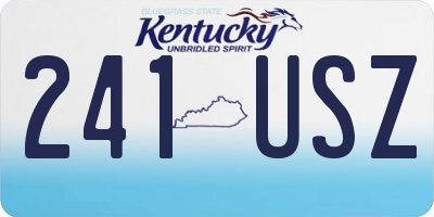 KY license plate 241USZ