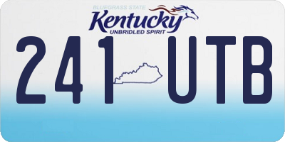 KY license plate 241UTB