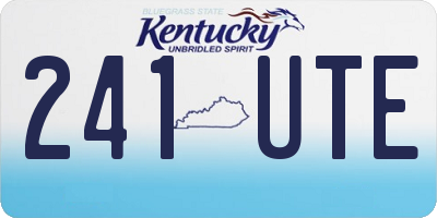 KY license plate 241UTE