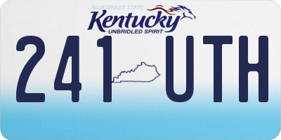 KY license plate 241UTH