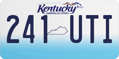 KY license plate 241UTI