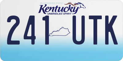 KY license plate 241UTK