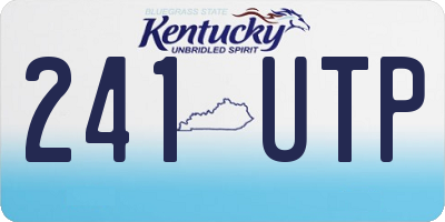 KY license plate 241UTP