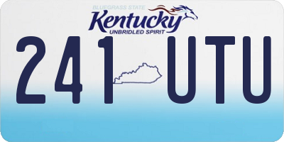 KY license plate 241UTU