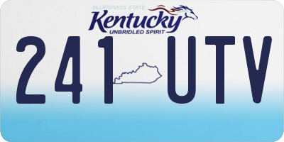 KY license plate 241UTV