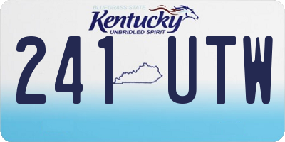 KY license plate 241UTW