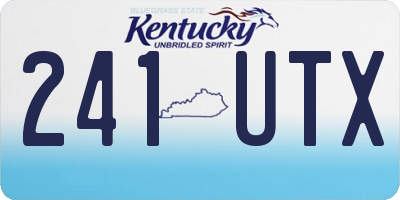 KY license plate 241UTX
