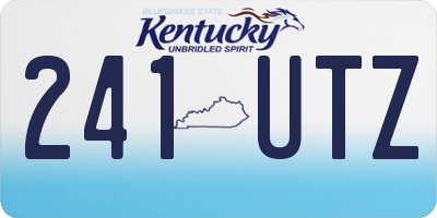 KY license plate 241UTZ