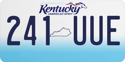 KY license plate 241UUE