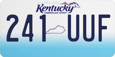 KY license plate 241UUF