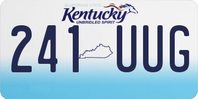 KY license plate 241UUG