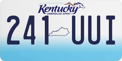 KY license plate 241UUI