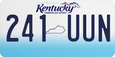 KY license plate 241UUN