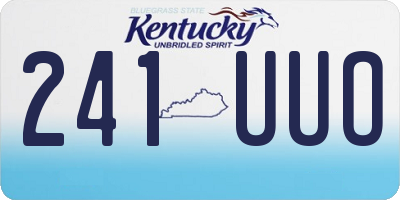 KY license plate 241UUO