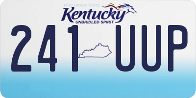 KY license plate 241UUP
