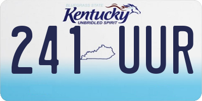 KY license plate 241UUR