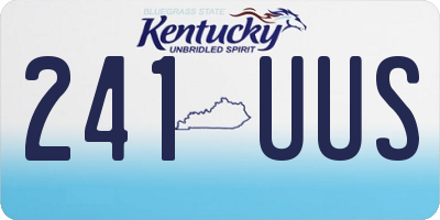 KY license plate 241UUS