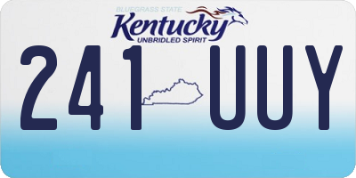 KY license plate 241UUY