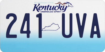 KY license plate 241UVA