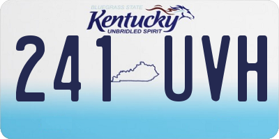 KY license plate 241UVH