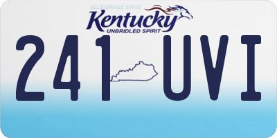 KY license plate 241UVI