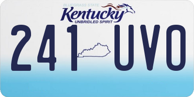 KY license plate 241UVO