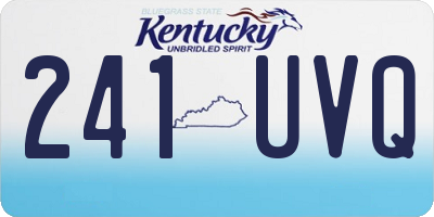 KY license plate 241UVQ