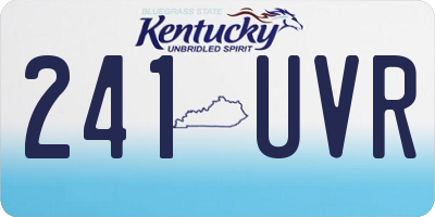KY license plate 241UVR