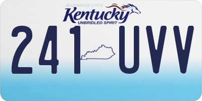 KY license plate 241UVV