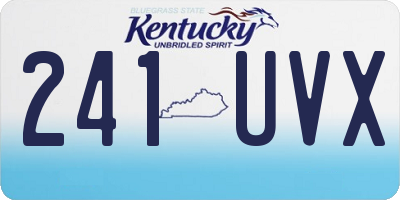 KY license plate 241UVX