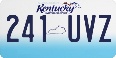KY license plate 241UVZ