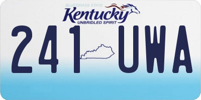 KY license plate 241UWA