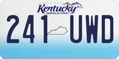 KY license plate 241UWD