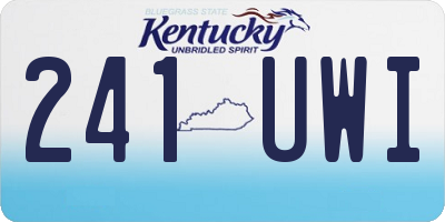 KY license plate 241UWI