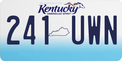 KY license plate 241UWN